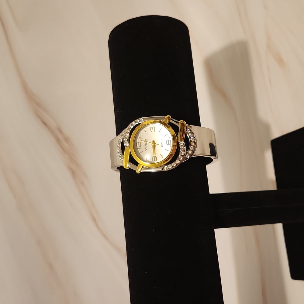Varsales Silver/ Gold Tone Bracelet-style Watch